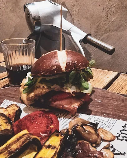 Burger con bun scuro